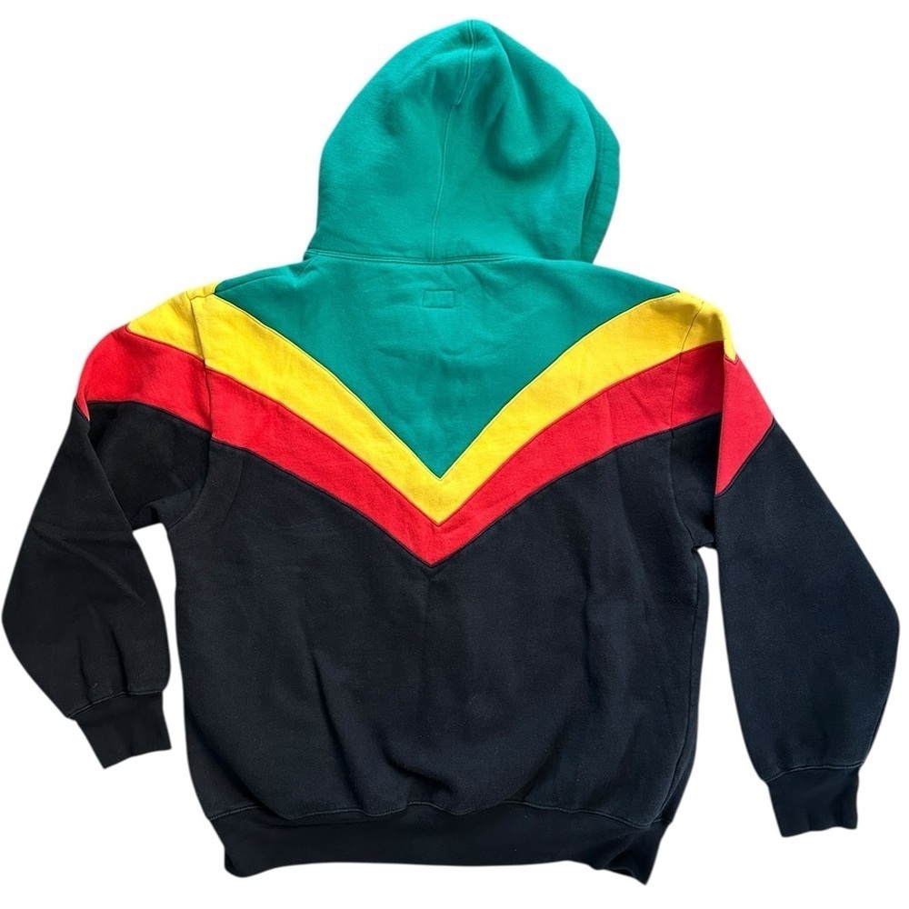 ❤️💛💚 Bob Marley-Inspired Rasta Colorblock Zip Hoodie – XXL - Picture 3 of 8